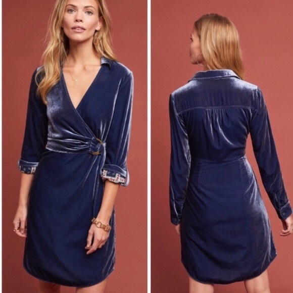 Anthropologie Dresses & Skirts - $168 Anthropologie Maeve Velvet Shirtdress New